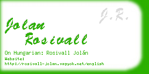 jolan rosivall business card